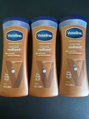 3x Vaseline Intensive Care Cocoa Radiant Lotion Cocoa Butter 10 Fl Oz Each • $19.99