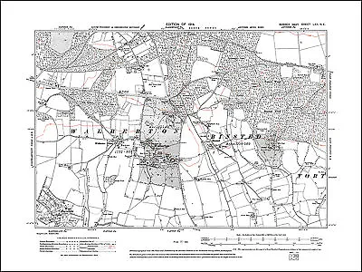 Walberton Binstead West Barnham Old Map Sussex 1914: 62NE Repro • £18.99