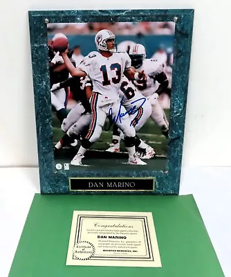 DAN MARINO Signed In-Action 8x10 Photo Plaque    Mounted Memories COA   Dolphins • $100