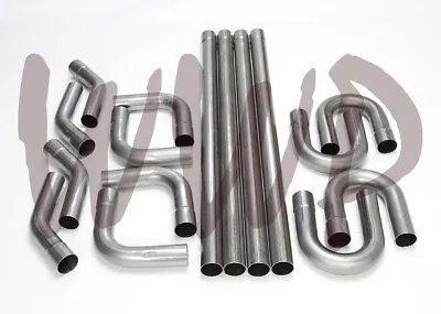 Stainless Steel 2.5  Custom Exhaust Tubing Mandrel Bend Pipe Straight U-Bend Kit • $249.95