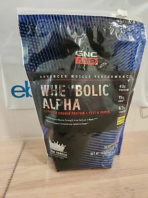 GNC AMP Wheybolic Alpha 40g Protein Classic Vanilla Muscle Test Support 18.95 Oz • $27.01