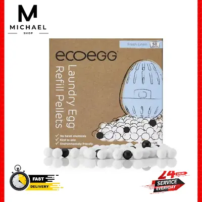 Best Ecoegg Laundry EggRefill Pellets 50 Wash Fresh Linen • £5.20