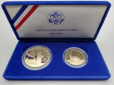 U.S. Liberty Coins 1886-1986 2 Coin Set  - Statue Of Liberty And  Ellis Island • $32.97
