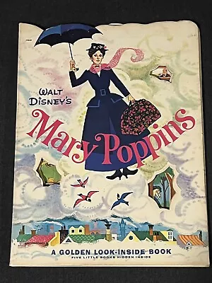 Disney 1964 Mary Poppins A Golden Look Inside Book 5 Little Books Inside - EUC • $15.49
