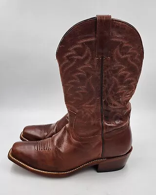 Moonshine Spirit Brad Paisley Boots Mens 8.5 EE Brown Square Toe Leather 1205096 • $69.95