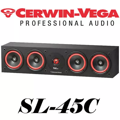 Open Box Cerwin Vega SL-45C Quad 5 1/4  Center Channel Speaker 150 Watt SL45 • $209.99