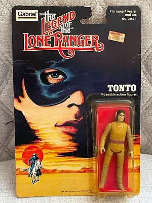 Vintage 1980 Gabriel The Legend Of The Lone Ranger Tonto 3.75 Action Figure New • $54.99