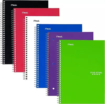 1pc Random Color Five Star Small Spiral Notebooks 2 Subject College Ruled Paper • $8.49