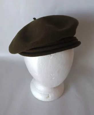 Vintage Wool Cloche Beret Hat Nordstrom Unisex Army Green  • $24