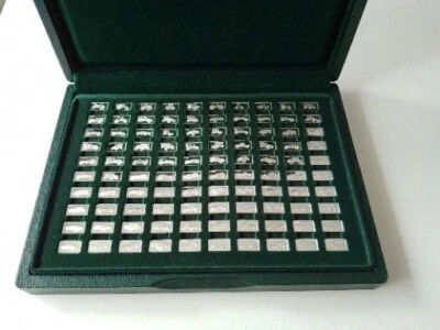 £199.99 • Buy 1975 John Pinches The 100 Greatest Cars Silver Miniature Collection .925 Ingots