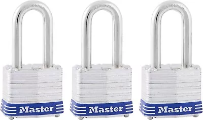 Master Lock Outdoor Padlocks Lock Set With Keys Keyed Alike Padlocks 3 Pack • $22.28