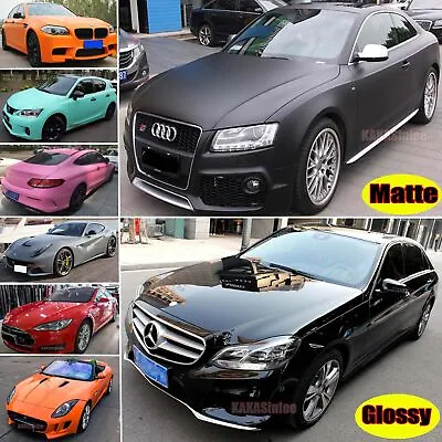 Flexible Matte Glossy Entire Car Vinyl Wrap Satin Film Sticker Decal Air Free AX • $4.07