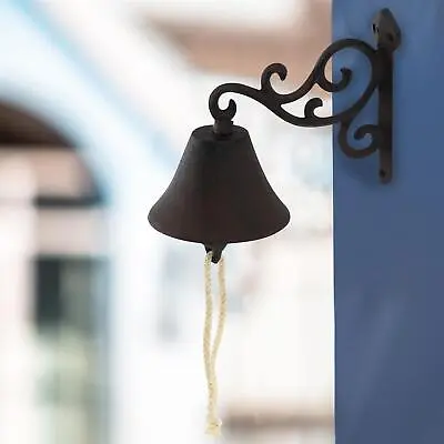 £12.39 • Buy Wall Mounted Door Bell Ring Cast Iron Weatherproof Metal Antique Decoration Door