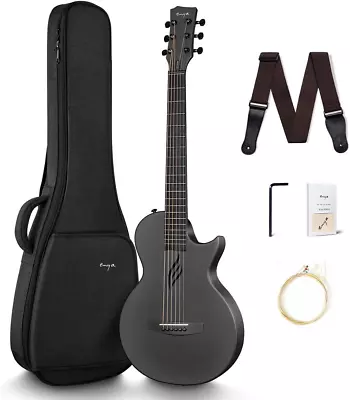 Nova Go Carbon Fiber Acoustic Guitar 1/2 Size Beginner Adult Travel Acustica Gui • $280.99