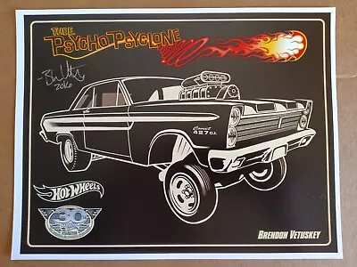 Signed Brendon Vetuskey Hot Wheels Convention '65 Mercury Comet Cyclone E Sheet • $40