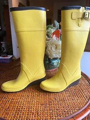 Women's Michael Kors Yellow Rubber Rain Boots Size 8 • $28