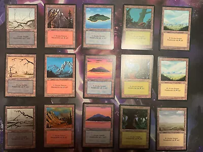 60 German Fbb Basic Lands (15 Playsets) • All NM • Mtg • $133.33