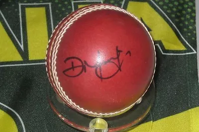 $399 • Buy Damien Martyn (Australia) Signed Red Cricket Ball + FREE Adam Gilchrist 