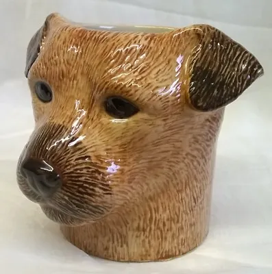 Quail Ceramic Border Terrier Dog Desk Tidy Pencil Pen Brush Pot Vase Figure • $36.08