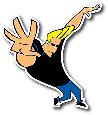 Johnny Bravo Muscle Cartoon Decal Sticker 3m Usa Truck Bike Vehicle Window Wall • $65.99