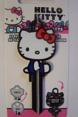 $5.99 • Buy HELLO KITTY Blue Head Shape Kwikset KW1/KW10 House Key Blank