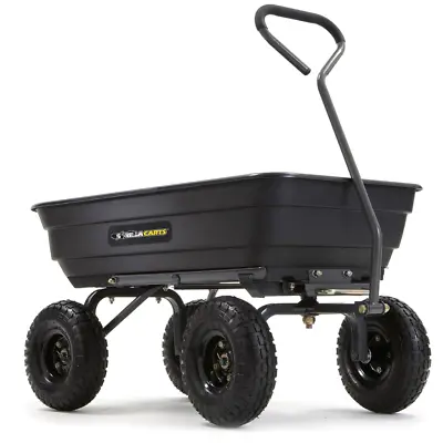 Gorilla Carts Poly Garden Dump Cart W/Quick Release System 600 Pound Capacity • $103.29