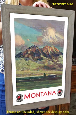 Montana Northern Pacific Beautiful Vintage 1938 Travel Poster • $19.95