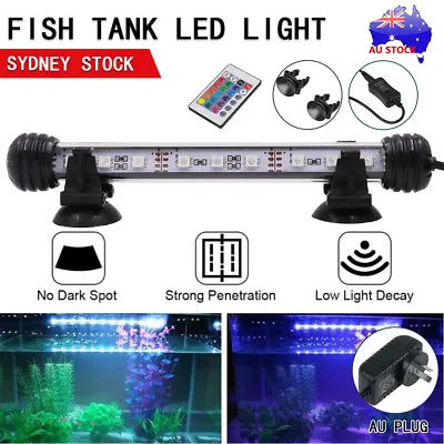 $18.99 • Buy Aquarium Light Fish Tank LED Bar Lamp Pool Submersible Waterproof White Blue RGB