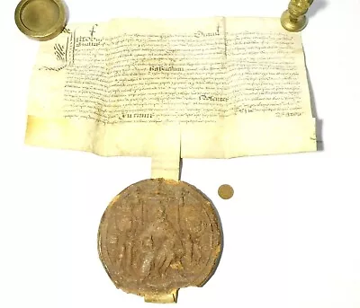 C1604 Original JAMES I His Wax GREAT SEAL On Letters Patent Vellum Document #1 • $6154.58