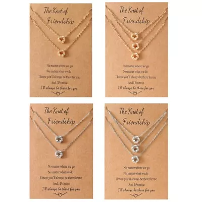 Best Friend Necklace Knot Pendant Matching Friendship Necklaces Jewelry • $15.99