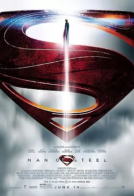 Man Of Steel Movie Poster (E) 11 X 17 Inches - Henry Cavill Superman Poster • $13.96