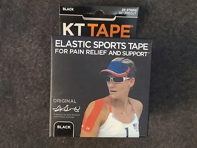 -KT Tape Kinesiology Therapeutic Sports Tape 20 Strips 10  Precut Black (K43) • $18.90