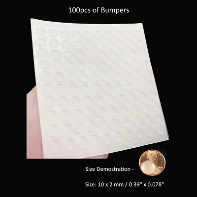 100PCS Clear Silicone Rubber Semicircle Cabinet Door Stops Drawer Bumpers 10MM • $7.29