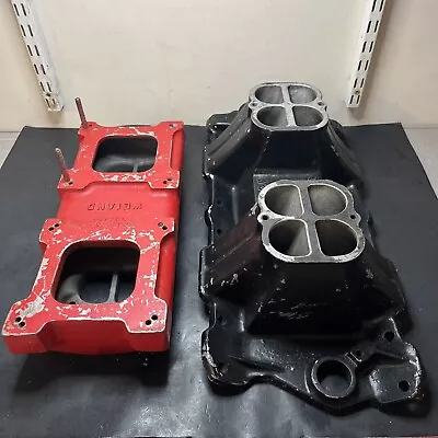 $607.32 • Buy 🔥🔥vintage Weiand Tunnel Ram Dual Quad Intake Sbc Small Block Chevy 5894 1912