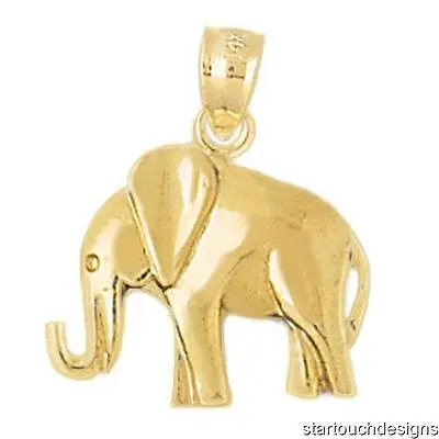 New 14k Yellow Gold Elephant Pendant • $99.99