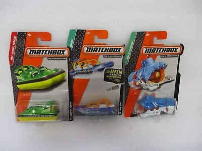 Matchbox Thailand Superfast 2013 Lot Of 3 Assorted Sea-related Vehicles Carded • $2.50