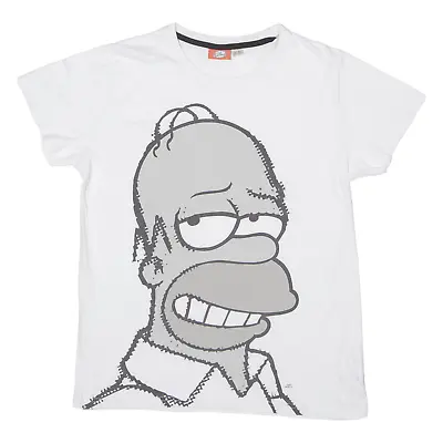 THE SIMPSONS Homer Simpson Mens T-Shirt White M • £6.99