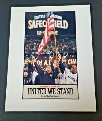 Seattle Martiners PLAYOFFS 2001 UNITED WE STAND Seattle PI Poster 85  X 11  • $15.95