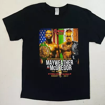 Boxing T-shirt Mayweather Vs McGregor Money Fight 2017 Double-sided Large Rap  • $58.28