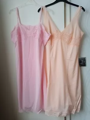 Two New Womens Full Slips Long Petticoats Size 12 & 14 • £8