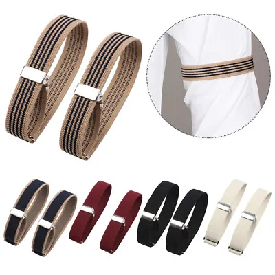 2pcs Men Shirt Sleeve Holder Arm Bands Sleeves Hold Up Elastic Armbands Arm Cuff • £3.23