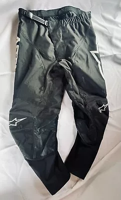 AlpineStar Graphite Offroad Motocross Racer Riding Pants Black Astar Size 36 • $26.92