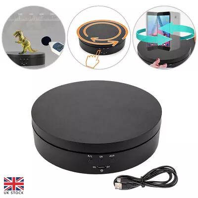 Electric 360° Rotating Jewelry Display Stands Box Turntable Hobby 3D Art Holder • £13.67