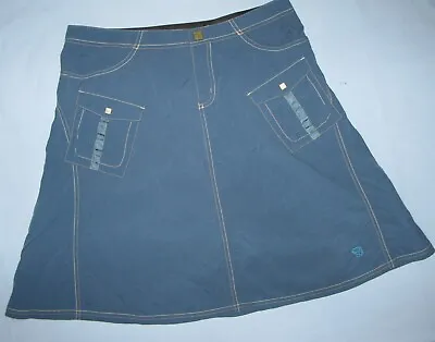 Mountain Hardware Smoke Blue Skirt Outdoor Casual Pockets Womens Size 10 EUC • $13.99