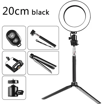 8  Selfie LED Ring Light With Tripod Stand For Phone Live Stream Makeup Desktop • $24.50