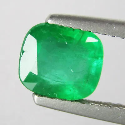 1.43Cts Massive Natural Zambian Emerald 7.5x6.7m Cushion Cut Ring Collection VDO • $99.99