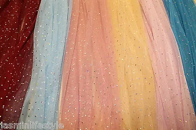 £2.49 • Buy Sparkly Sequin Dancing Party Costume Curtain Fabric Material Sold By The Metre 