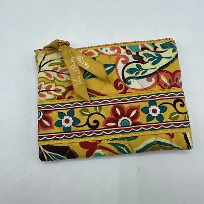 Vera Bradley Provencal Coin Wallet Pouch Purse Yellow Clean!! • $12.95