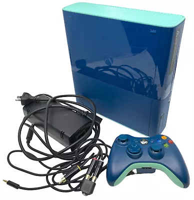 Xbox 360 E Console Special Edition Blue 500GB + Wireless Controller Working • $200