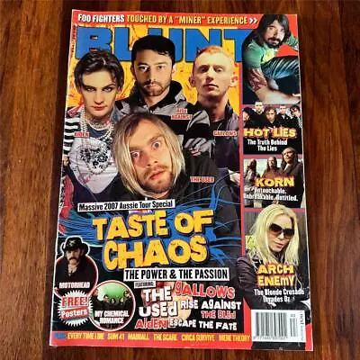 2007 #63 BLUNT Magazine KORN Hot Lies Poster My Chemical Romance Punk Metal Rock • $29.95